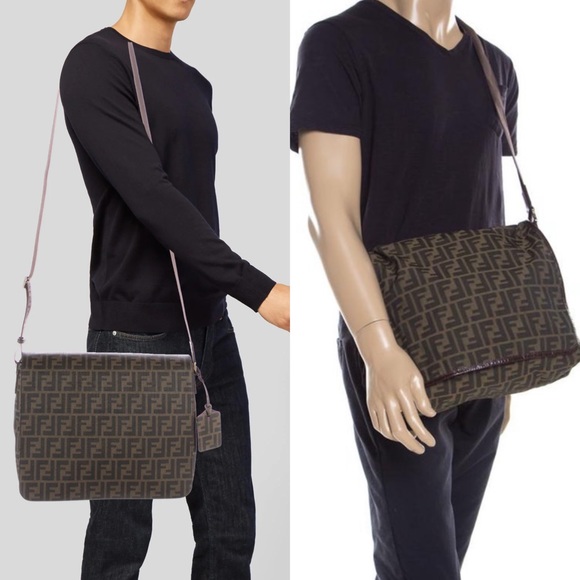 Authentic Fendi Zucca coated canvas messenger bag - Picture 4 of 17